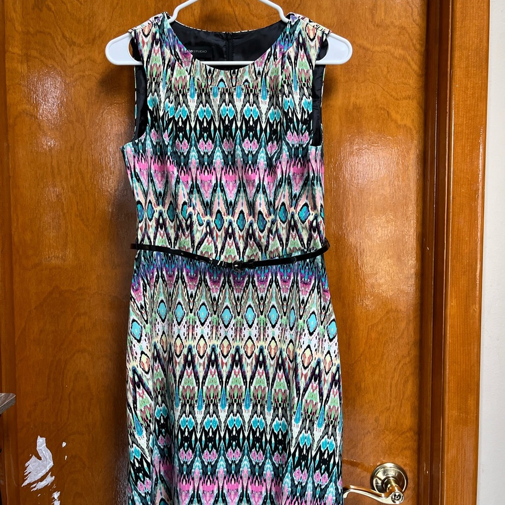 AB Studio Vibrant Sleeveless Midi Dress